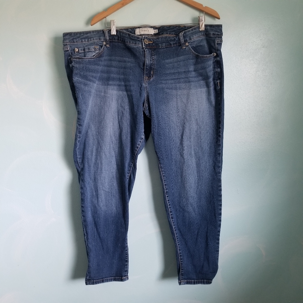 torrid Medium Rise Blue Stretch Denim Jeans